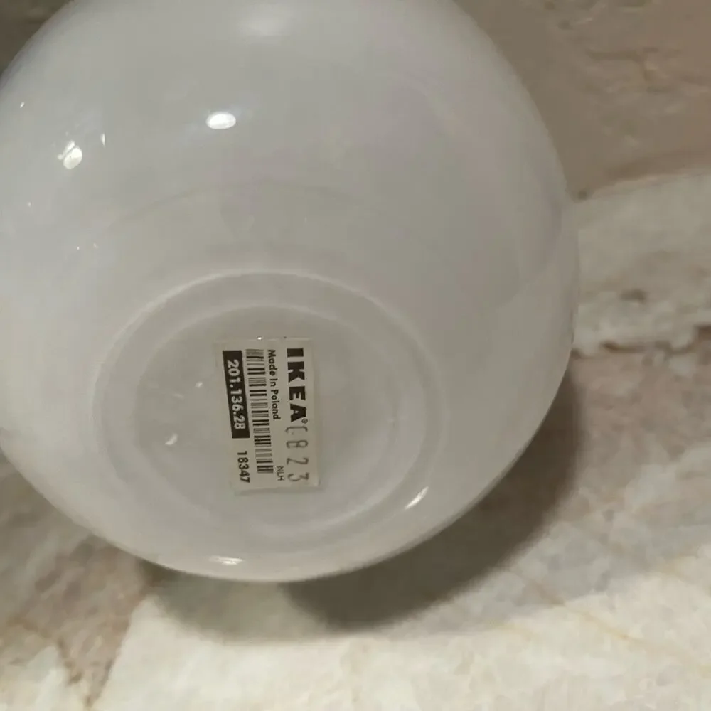 Vase handblown glass IKEA white